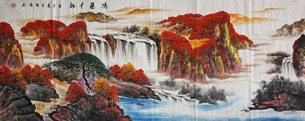 画家 喻伟 山水国画作品