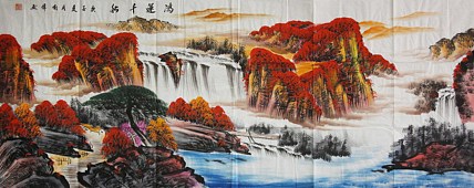 画家 喻伟 山水国画作品