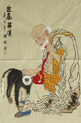 《罗汉图》画家欧阳国德