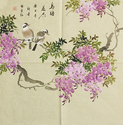河南省美术家协会会员 许墨 花鸟 国画