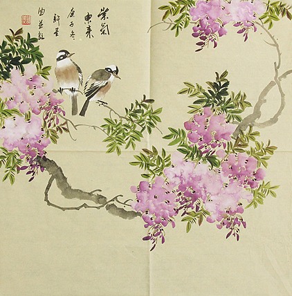 河南省美术家协会会员 许墨 花鸟 国画