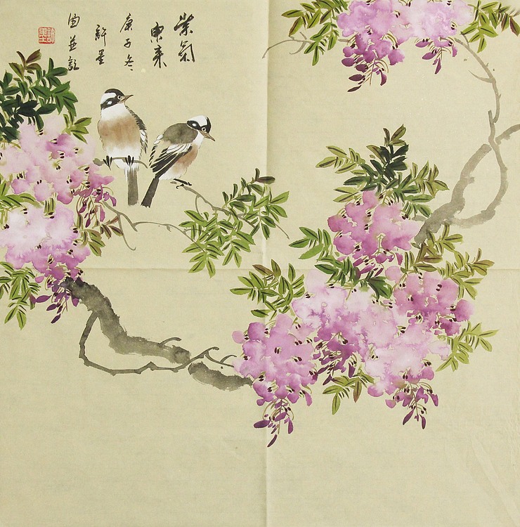 河南省美术家协会会员 许墨 花鸟 国画