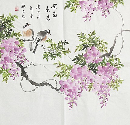 河南省美术家协会会员 许墨 花鸟 国画