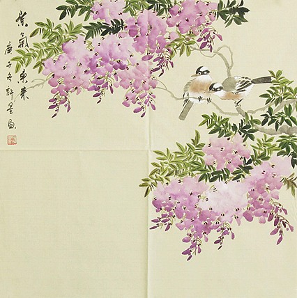 河南省美术家协会会员 许墨 花鸟 国画