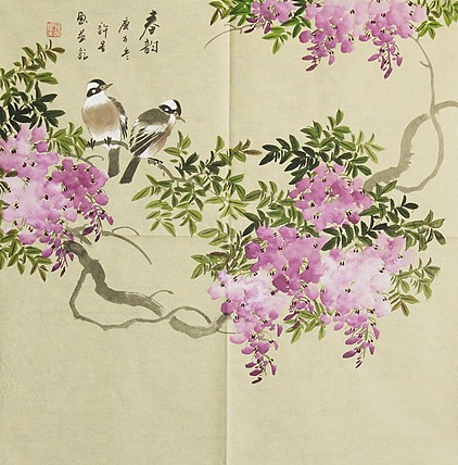 河南省美术家协会会员 许墨 花鸟 国画