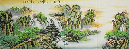中国美协会员，陈学同 山水