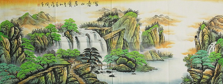 中国美协会员，陈学同 山水