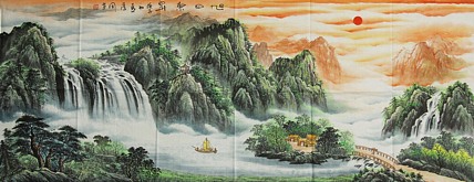 中国美协会员，陈学同 山水