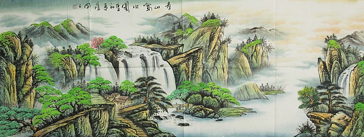 中国美协会员，陈学同 山水