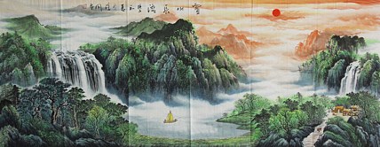 中国美协会员，陈学同 山水