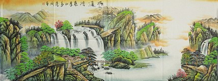 中国美协会员，陈学同 山水