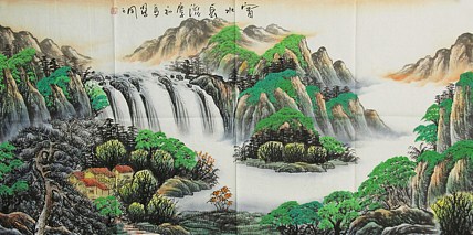 中国美协会员，陈学同 山水