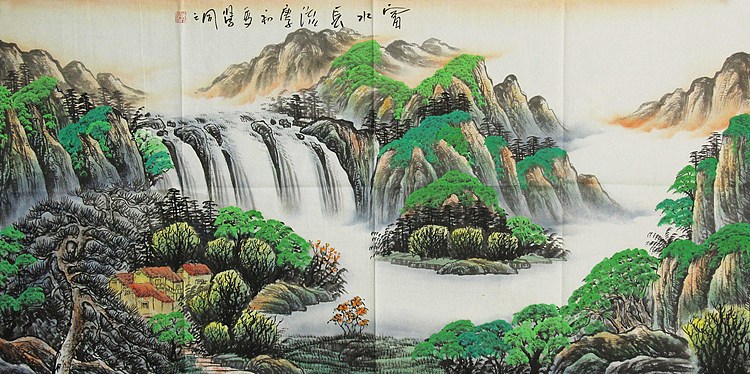 中国美协会员，陈学同 山水