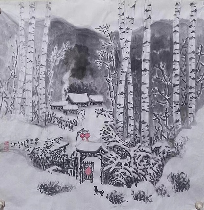 辽宁省美术家协会会员 汪素芬 雪景