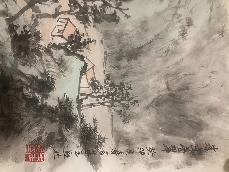 朱玉熙 山东中青年画家 潍坊潍城美协理事 峰峦叠翠