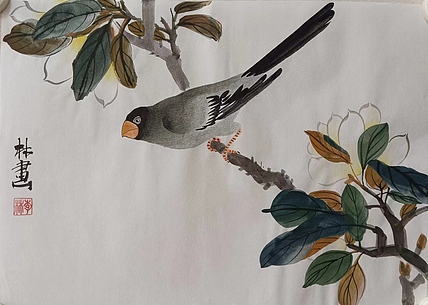 砚沐 小品湖北美术学院艺术硕士李林国画作品