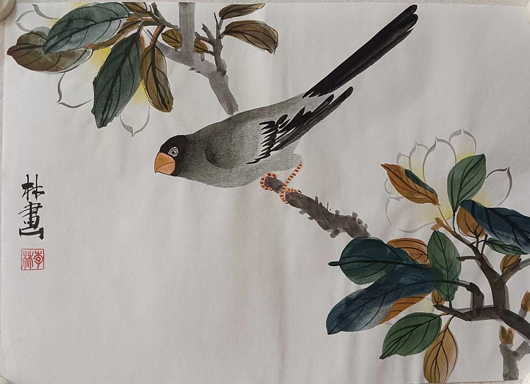 砚沐 小品湖北美术学院艺术硕士李林国画作品