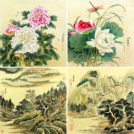 同款国礼套装《和和美美》馈赠佳品 当代著名画家 春雨 国画