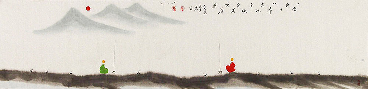 中国书协会会员 李建华 人物 国画