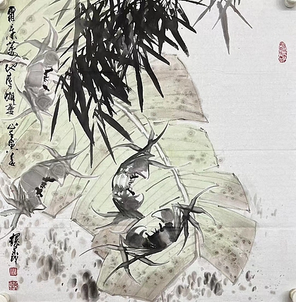 中国美术家协会会员 曹怀义 芭蕉肥蟹
