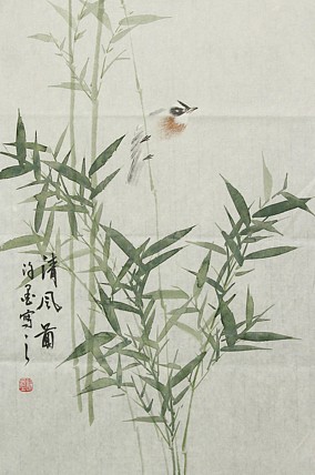 河南省美术家协会会员 许墨 花鸟 国画