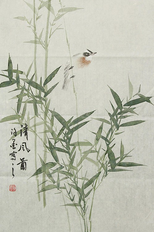 河南省美术家协会会员 许墨 花鸟 国画