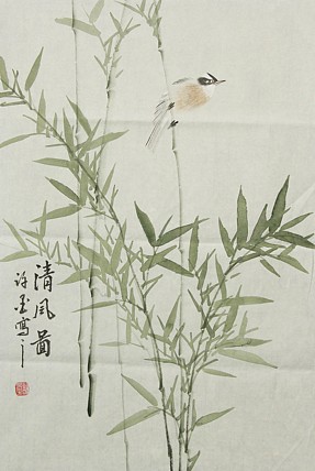 河南省美术家协会会员 许墨 花鸟 国画