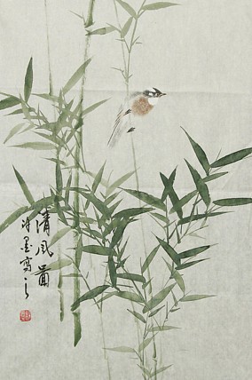 河南省美术家协会会员 许墨 花鸟 国画