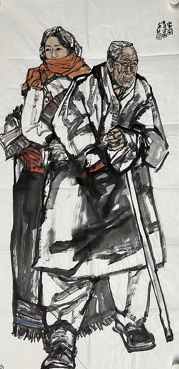 刘建国    中国美术家协会会员    带合影