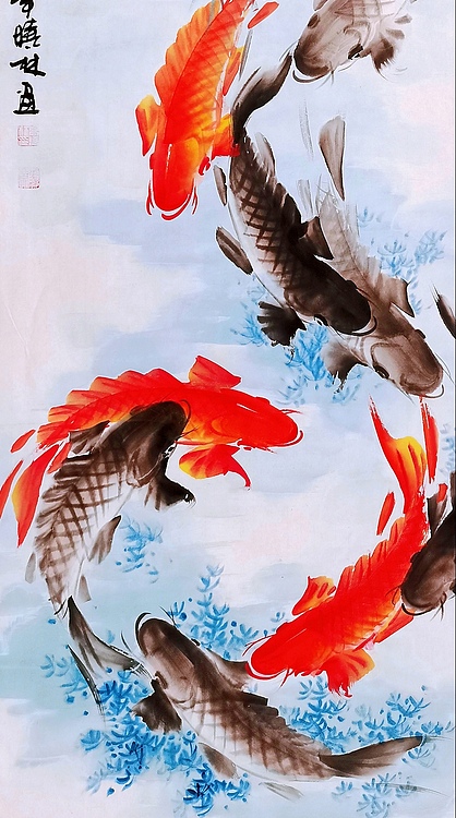 高晓林 （4033）江苏省美协会员，国家一级美术师《长乐有余》
