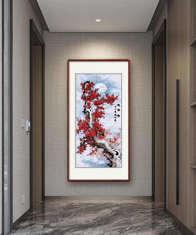 高晓林 （4037）国家一级美术师，江苏省美协会员会员《报春图》