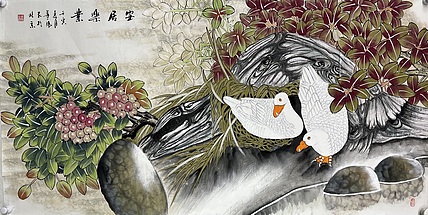 中国美协会员  董阳  （带合影）