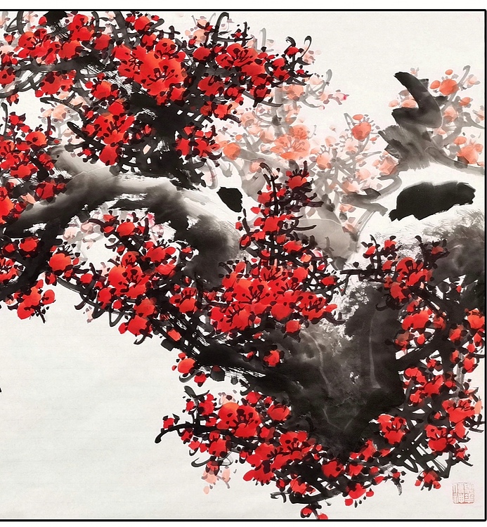 高晓林 （4041）国家一级美术师，江苏省美协会员《铁骨生春》
