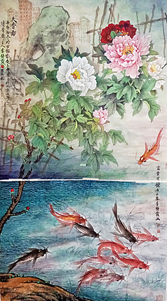 中国美术家协会会员 李克祥《天香图》精品国画