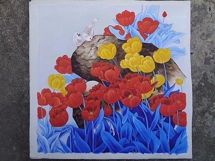 刘益芬 工笔油画