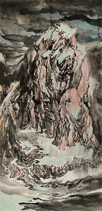 中国画学会理事 中国艺术研究院贾又福山水画工作室 田肃 （岱宗密雪）