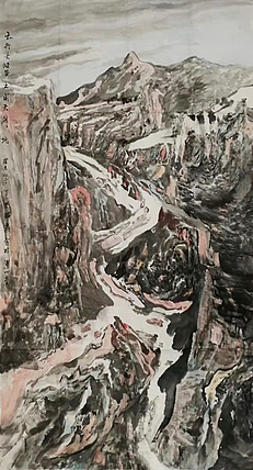 中国画学会理事 中国艺术研究院贾又福山水画工作室 田肃 （太行大峡谷）