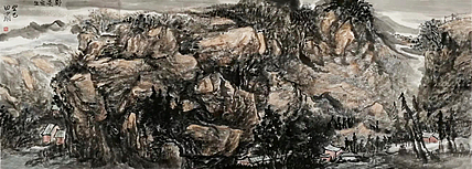 中国画学会理事 中国艺术研究院贾又福山水画工作室 田肃 （郭亮写生）