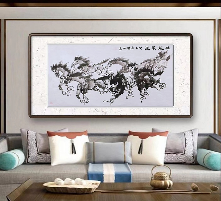 高晓林 （4069）国家一级美术师，江苏省美协会员《雄风万里》
