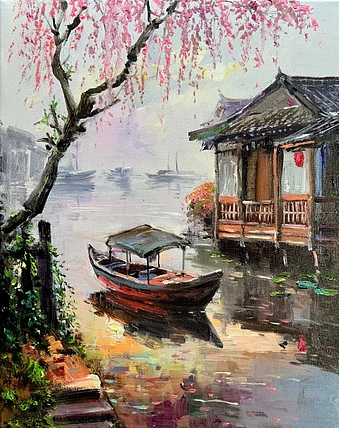 梁峰 春色水乡