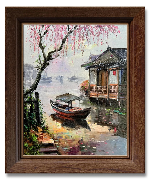 梁峰 春色水乡