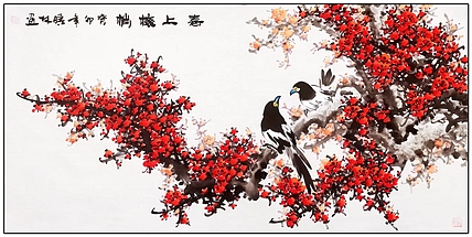 高晓林 （4071）国家一级美术师，江苏省美协会员《喜上眉梢》