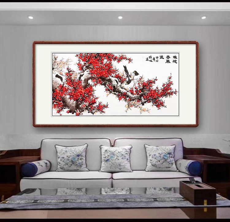 高晓林 （4072）国家一级美术师，江苏省美协会员《梅绽香风远》