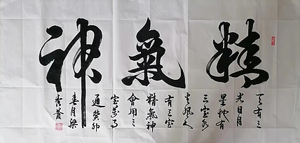 山东省德州市书协理事 梁秀仓  精气神 书法
