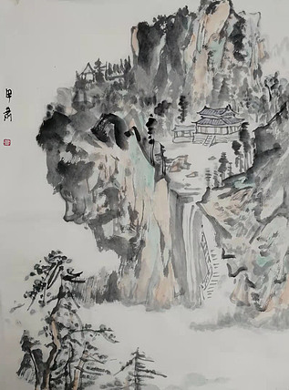 中国画学会理事 中国艺术研究院贾又福山水画工作室 田肃
