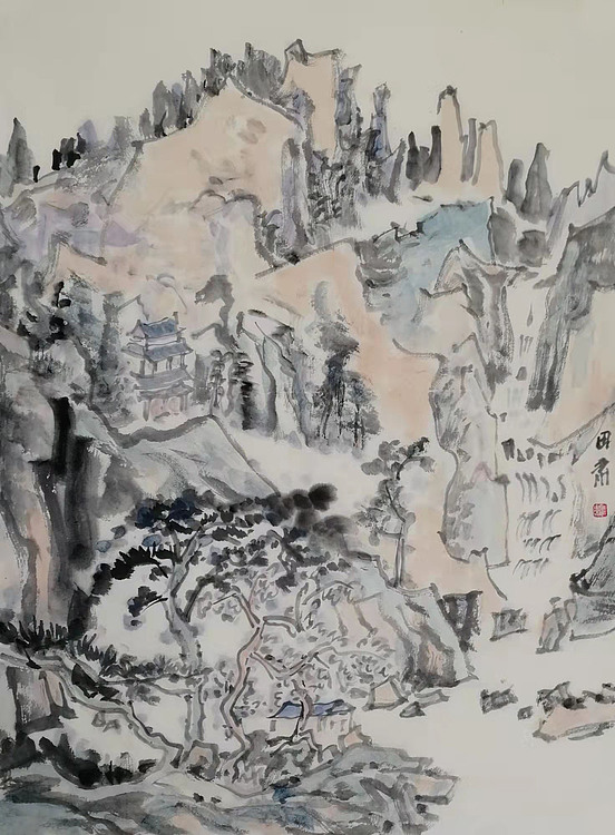 中国画学会理事 中国艺术研究院贾又福山水画工作室 田肃
