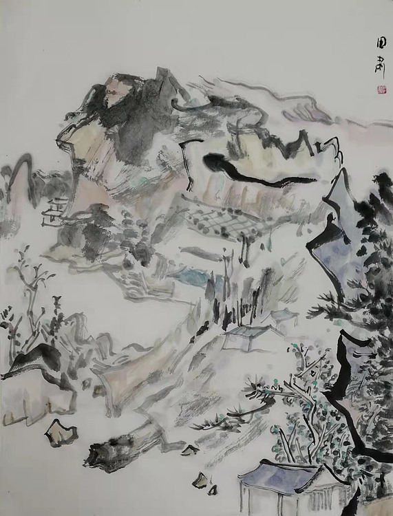 中国画学会理事 中国艺术研究院贾又福山水画工作室 田肃
