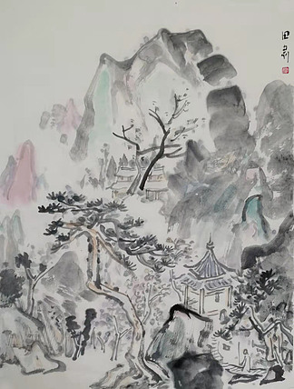 中国画学会理事 中国艺术研究院贾又福山水画工作室 田肃