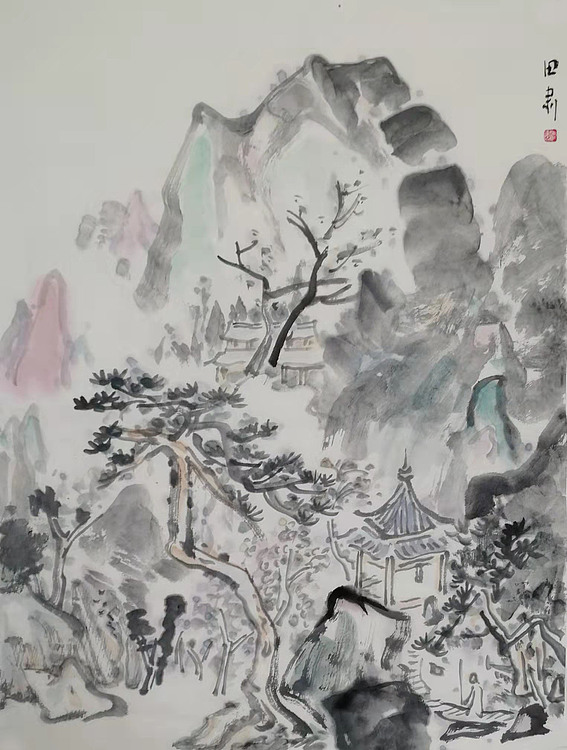 中国画学会理事 中国艺术研究院贾又福山水画工作室 田肃