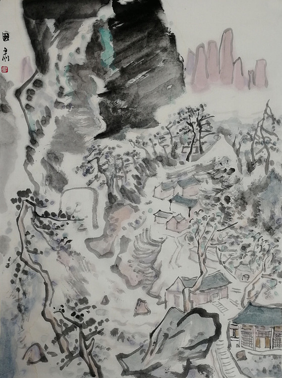 中国画学会理事 中国艺术研究院贾又福山水画工作室 田肃